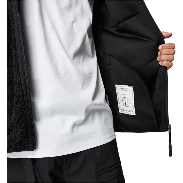 2026 Mystic Mens Dark Tech Series Teddy Zip Thru Fleece 35104.23 - Black